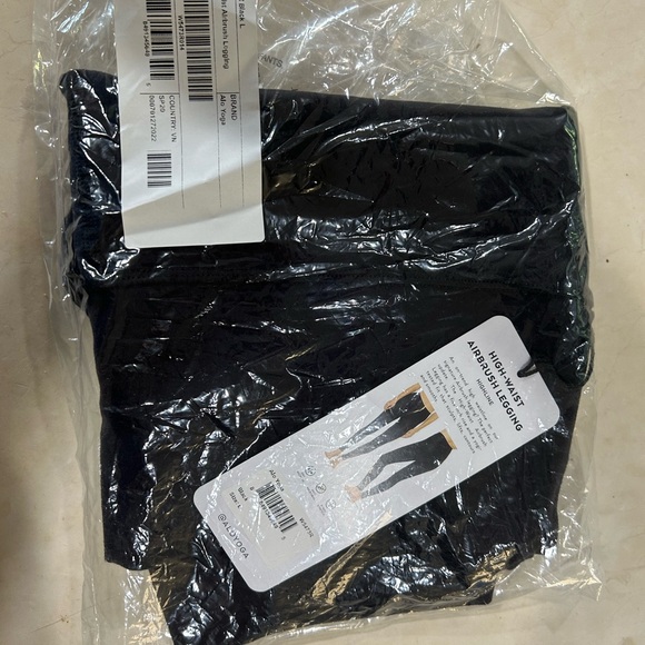 New nwt Alo high waist airbrush highline yoga leggings black large L stretch - Picture 4 of 11